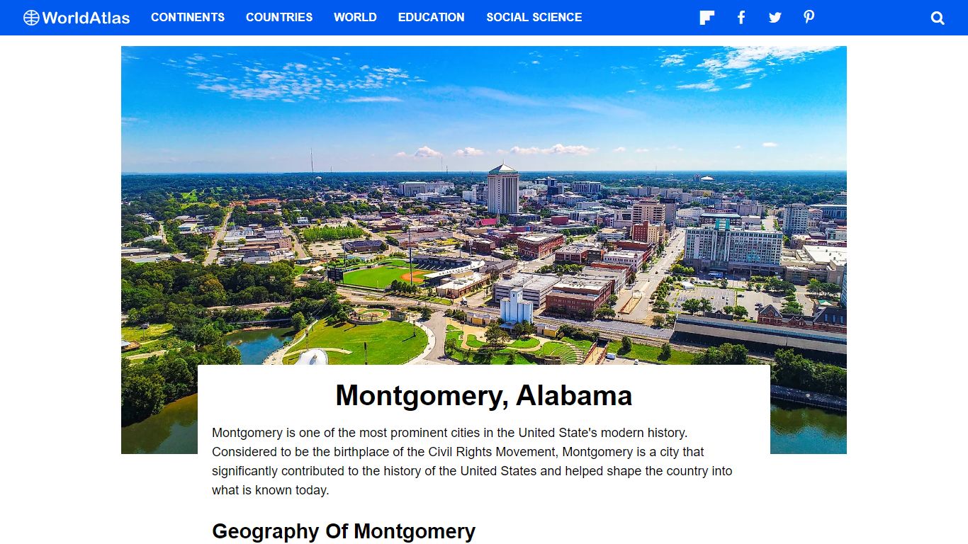 Montgomery, Alabama - WorldAtlas